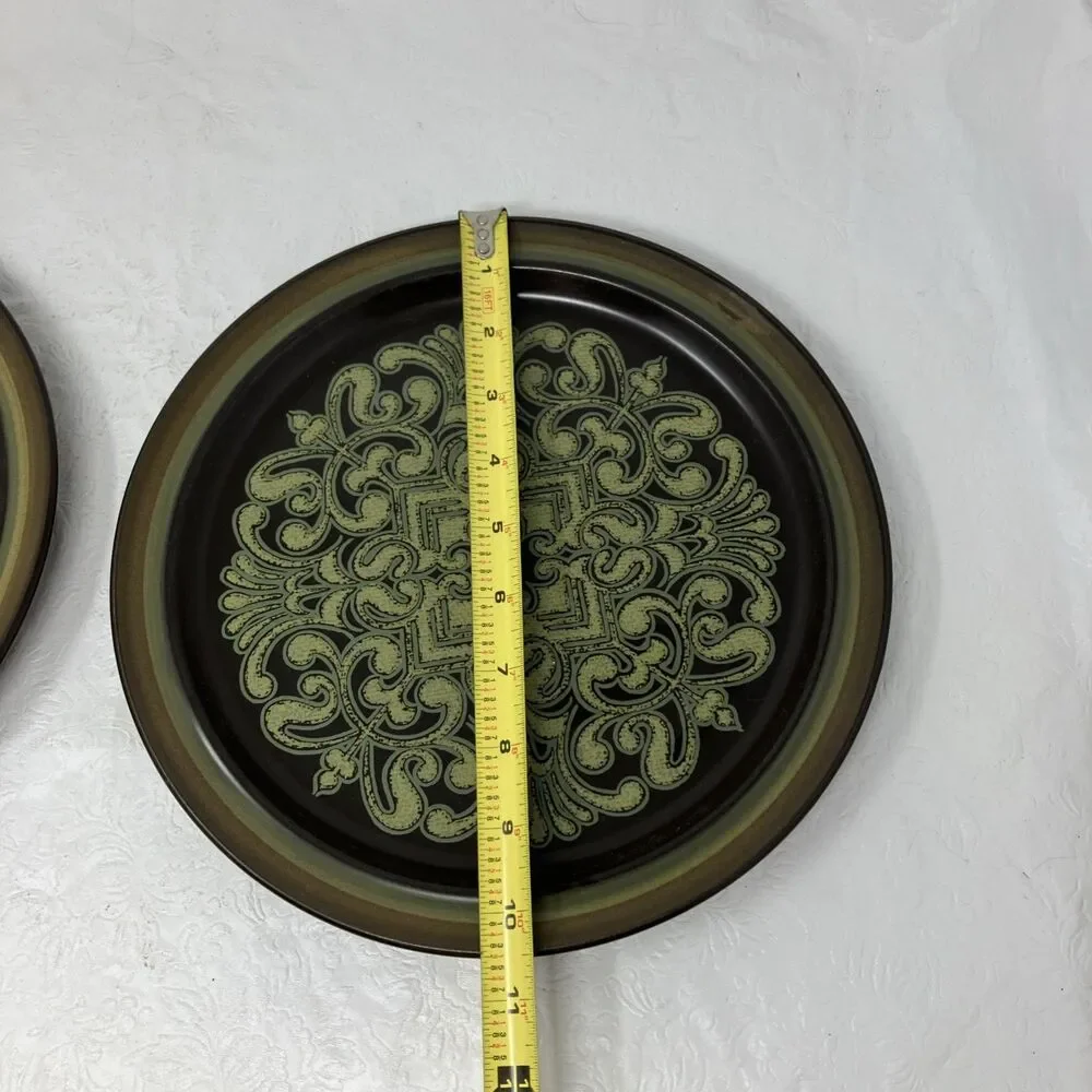 2 Noritake ”PRIMASTONE”  10 1/2” Dinner Plates Campobello/#8305 c 1970’s Lot Set